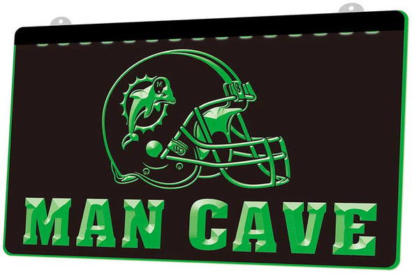 Miami Dolphins Man Cave Acrylic LED Sign