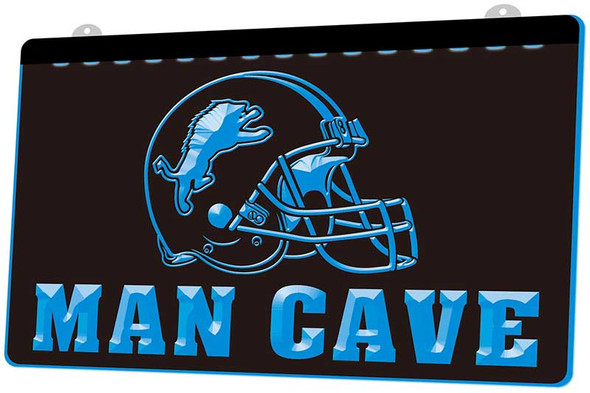 Detroit, Lions, Man Cave, Acrylic, LED, Sign, neon, light, lighted