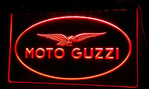 moto guzzi, led, neon, sign