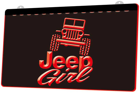 Jeep Girl Acrylic LED Sign