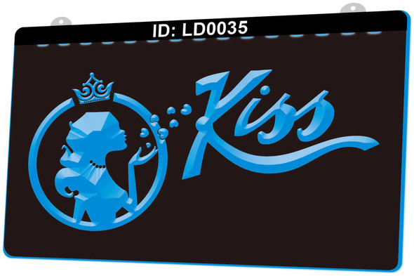 Kiss Acrylic LED Sign