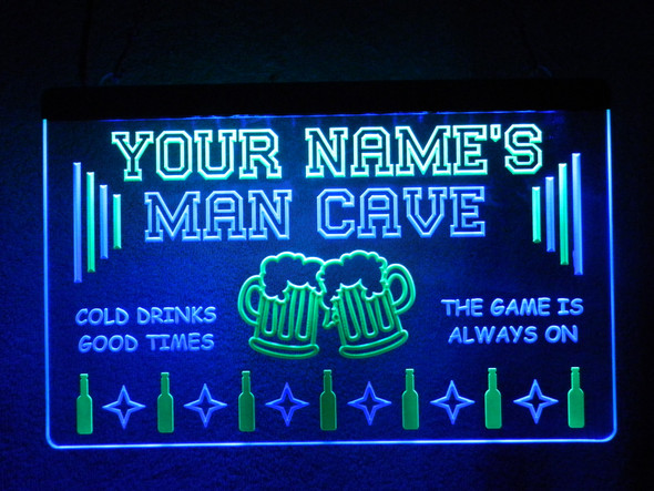 man cave, led, neon, sign, bar, home bar, light