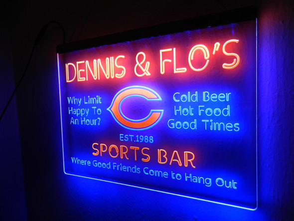 CHICAGO, BEARS, LED, NEON, SIGN, SPORTS BAR. light