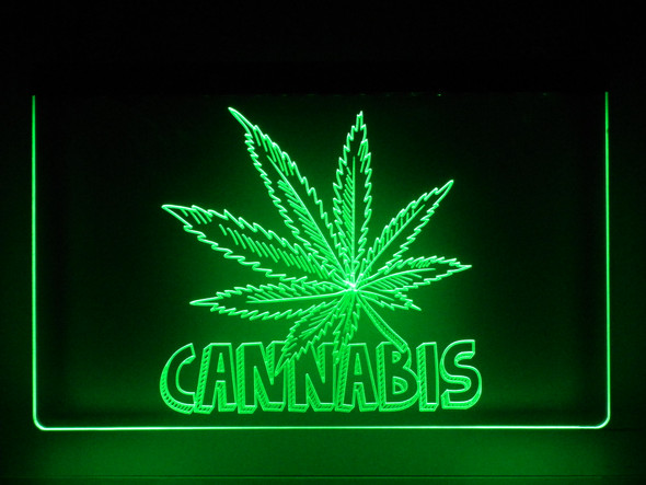 weed, marijuana, organic, cbd, cannabis, led, neon, sign, light