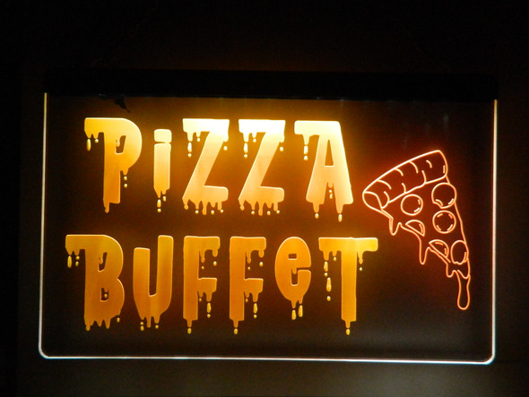 buffet, pizza, led, neon, sign, acrylic, light