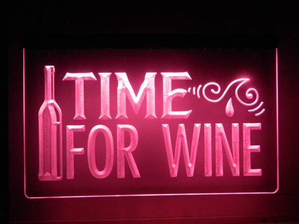 wine, led, neon, sign, acrylic, lighted, light, Time For Wine