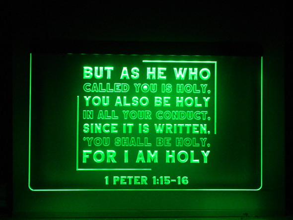 God, Jesus, led, God, Church, Christian, Neon, Sign, faith, light, lighted sign, 1 Peter, 1:15-16
