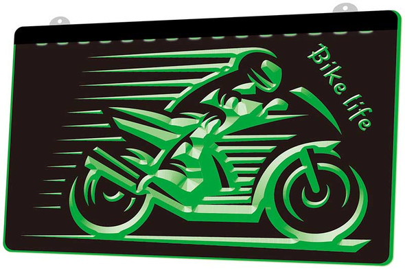LED, Neon, Sign, light, lighted sign, custom, motorcycle, bike life