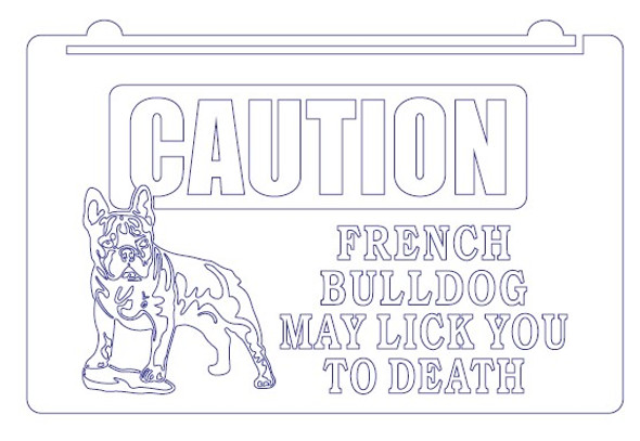 LED, Neon, Sign, light, lighted sign, custom, 
French Bulldog