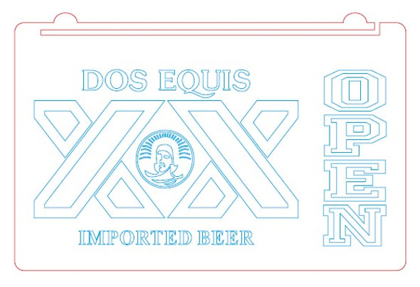 LED, Neon, Sign, light, lighted sign, custom, 
Dos Equis Imported Beer