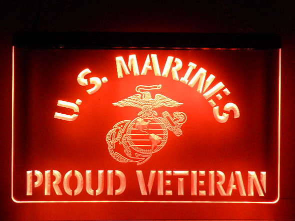 LED, Neon, Sign, light, lighted sign, custom, 
Proud, Marine, Veteran