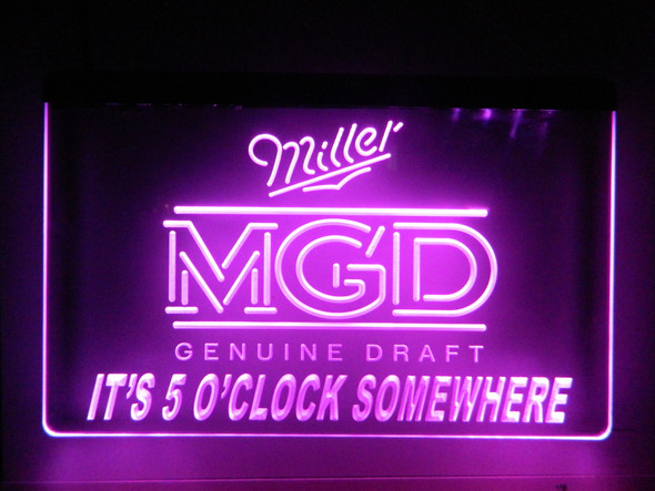 LED, Neon, Sign, light, lighted sign, custom, 
mgd, It's 5 O'clock Somewhere