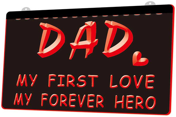 dad, led, neon, sign