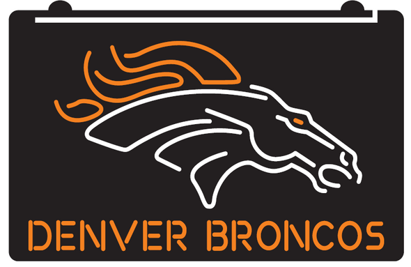 2 Color Custom Denver Broncos LED Sign