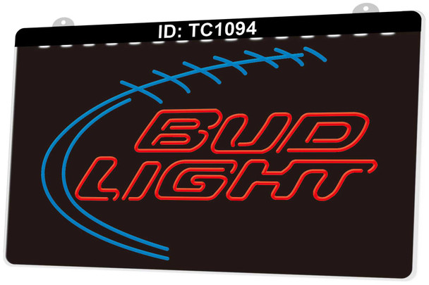 2 Color Custom Bud Light Football LED Sign