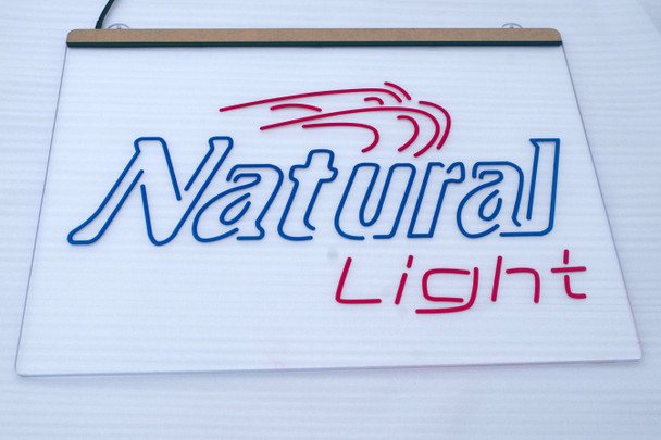 natural light, led, sign, beer, neon