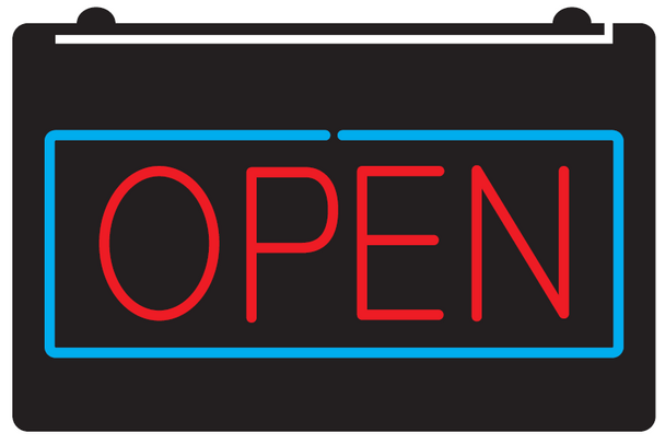 open, sign, led, neon,