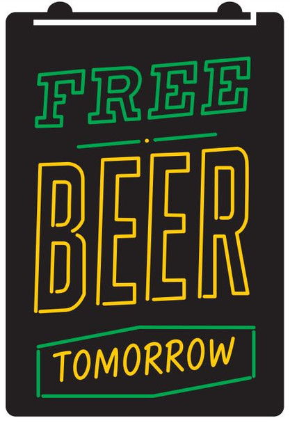 free,beer, tomorrow, funny, bar, sign, led, neon