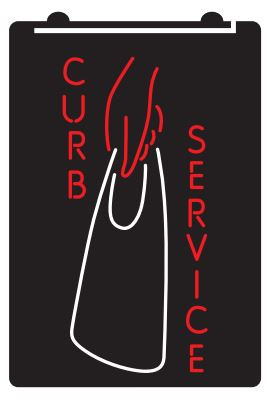 2 Color Curb Service LED Sign