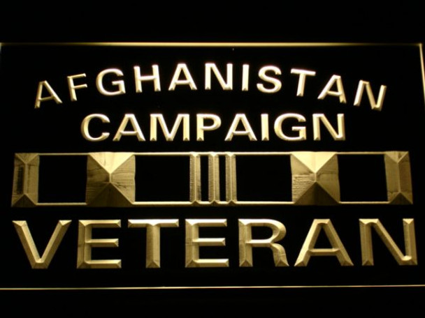 US, Army, Afghanistan, Campaign, Veteran, Ribbon, LED, Sign, neon, light, lighted US, Army, Afghanistan, Campaign, Veteran, Ribbon, LED, Sign, neon, light, lighted