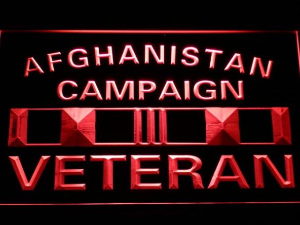 US, Army, Afghanistan, Campaign, Veteran, Ribbon, LED, Sign, neon, light, lighted US, Army, Afghanistan, Campaign, Veteran, Ribbon, LED, Sign, neon, light, lighted