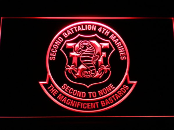 US, Marine, Corps, 2nd, Battalion, 4th, Marines, LED, Sign, neon, light, lighted