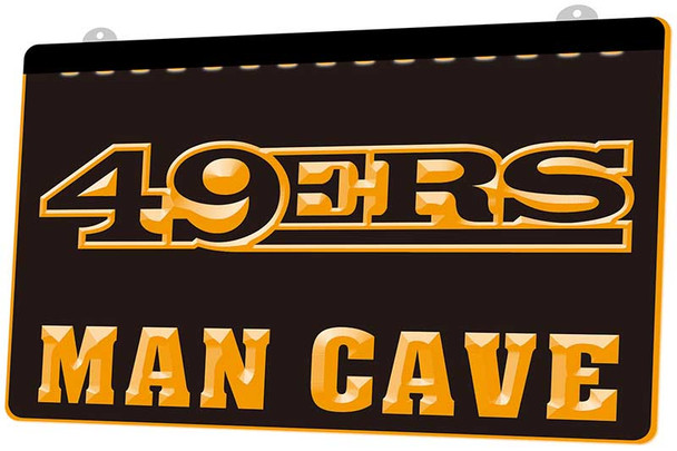 49ers, Man Cave, Acrylic, LED, Sign, light, lighted, neon