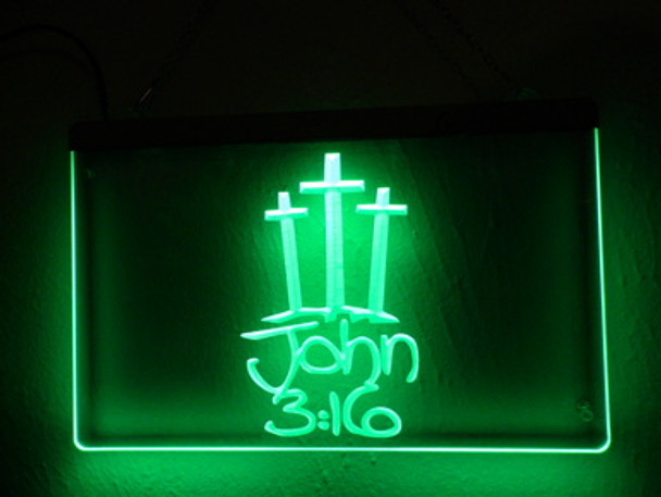 John 3:16, led, neon, sign, God, Jesus, Bible, biblical, Christian