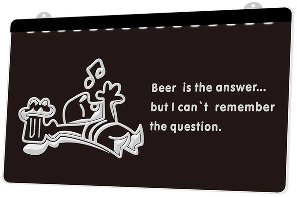 Beer is the Answer, Acrylic, LED, Sign, light, beer, funny, neon, bar Beer is the Answer, Acrylic, LED, Sign, light, beer, funny, neon, bar