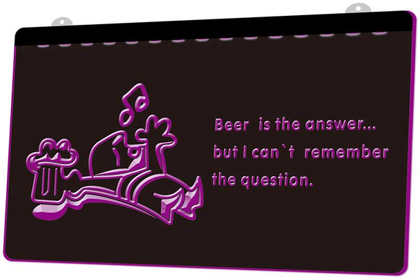 Beer is the Answer, Acrylic, LED, Sign, light, beer, funny, neon, bar Beer is the Answer, Acrylic, LED, Sign, light, beer, funny, neon, bar