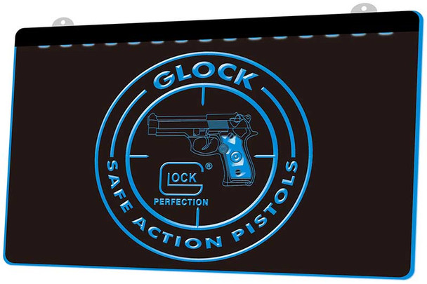 Glock, led, neon, sign, light