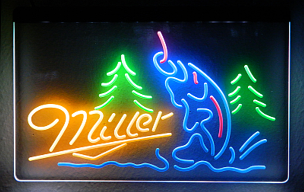 miller, led, neon, sign, light