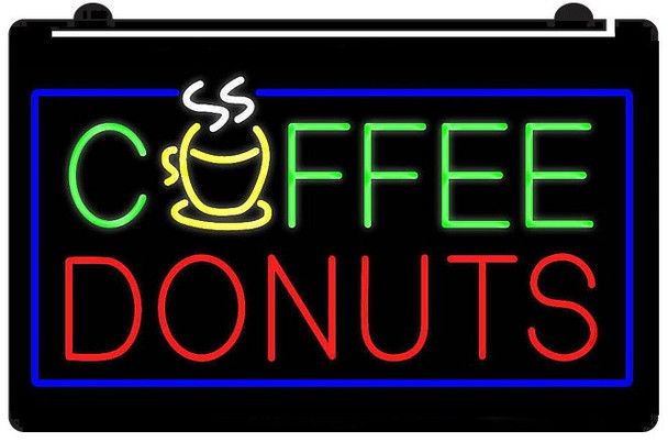 coffee, donuts, led, neon, sign