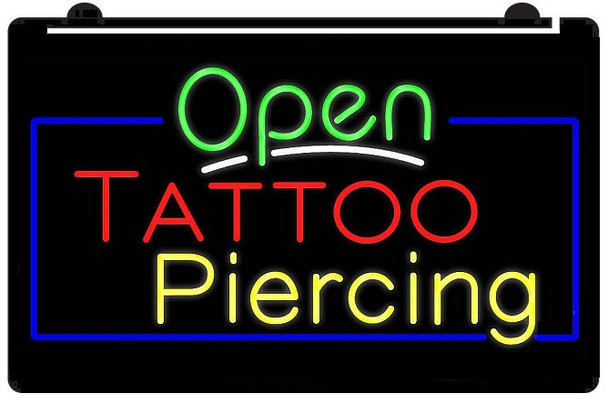 led, neon, sign, piercing, tattoo