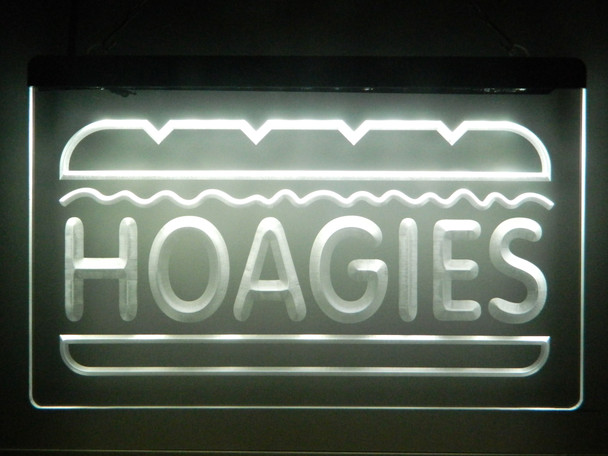 hoagies, led, neon, sign, acrylic, light