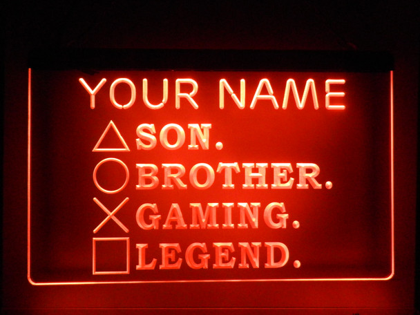 LED, Neon, Sign, light, lighted sign, gaming, video game, ps5, ps4, game room, gamer, personalized