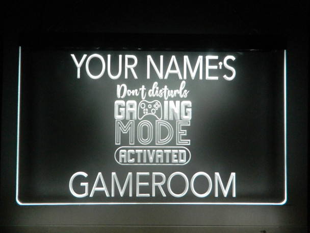 LED, Neon, Sign, light, lighted sign, gaming, video game, ps5, ps4, game room, gamer, don't disturb, gaming mode activated