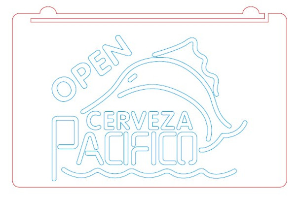 LED, Neon, Sign, light, lighted sign, custom, 
Cerveza Pacifico