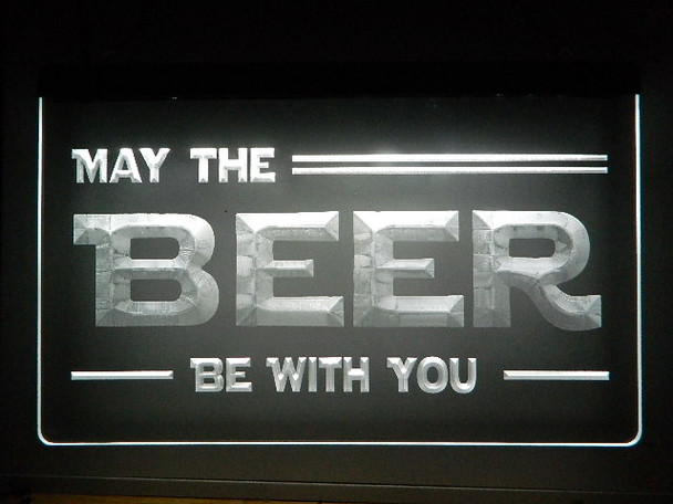 LED, Neon, Sign, light, lighted sign, custom, 
May The Beer Be With You, beer, star wars