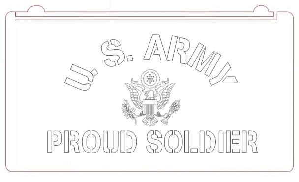 LED, Neon, Sign, light, lighted sign, custom, 
Proud, Army, Soldier, army