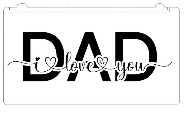 LED, Neon, Sign, light, lighted sign, custom, 
Dad, I Love You, love