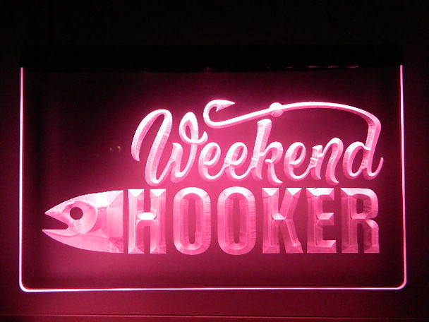 LED, Neon, Sign, light, lighted sign, custom, 
Weekend, Hooker, fishing