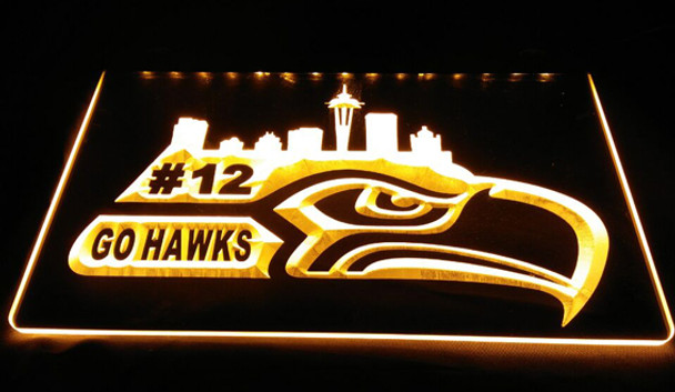 Seattle, Seahawks, led, neon, sign