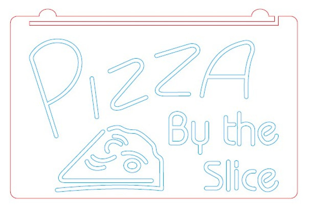 LED, Neon, Sign, light, lighted sign, custom, 
 Pizza, By The Slice