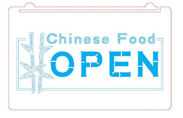 LED, Neon, Sign, light, lighted sign, custom, 
Chinese Food, Open