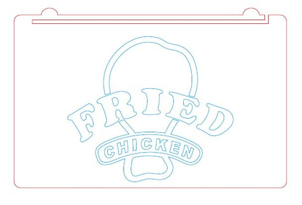 LED, Neon, Sign, light, lighted sign, custom, 
Fried, Chicken