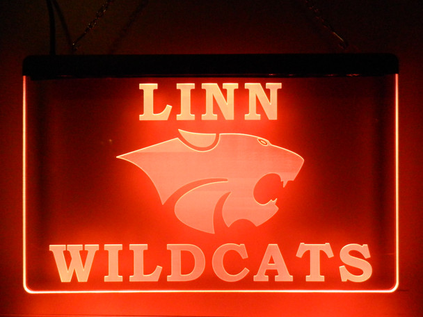 Linn, Wildcats, led, neon, sign, Missouri, light