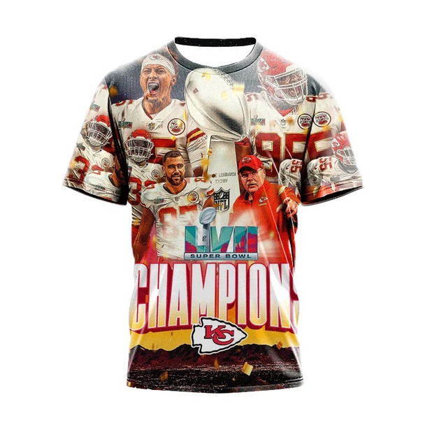 KANSAS CITY, CHIEFS, SUPER BOWL, CHAMPION, SHIRT, KC, 3D