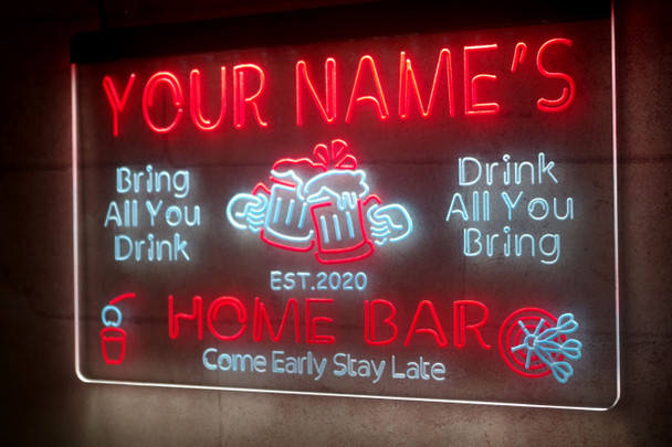 home, bar, led, neon, sign