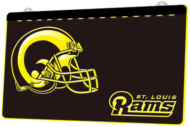 Engraved custom made acrylic LED Los Angeles Rams Sign (A)